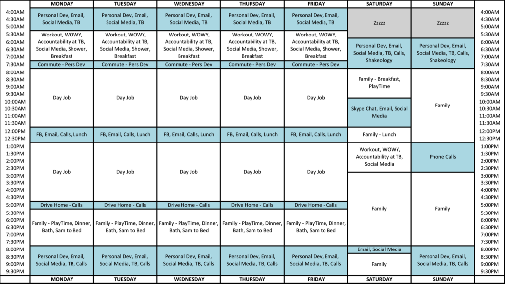 My Time Management Schedule