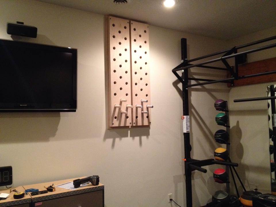 Pegboard for home discount gym