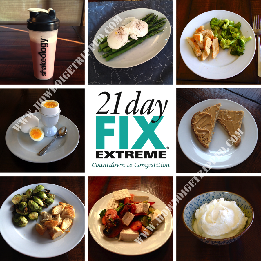 21 Day Fix Extreme Countdown to Competition Nutrition Day