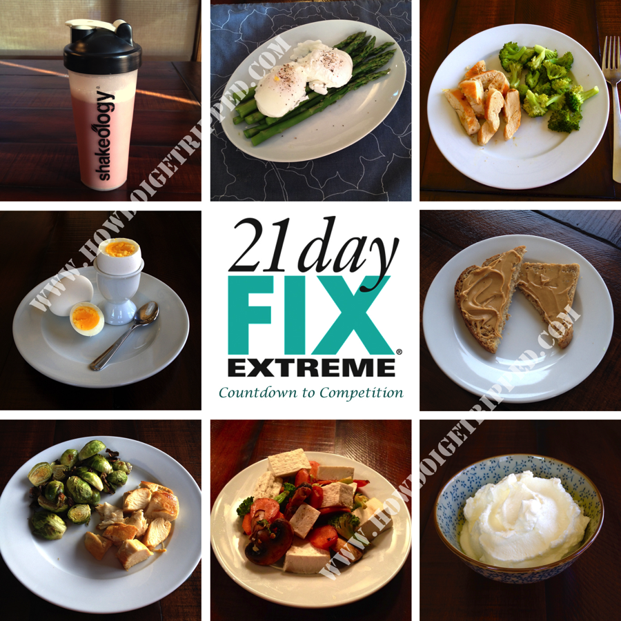 Easy 21 Day Fix Extreme Meal Plan (Countdown to Competition)